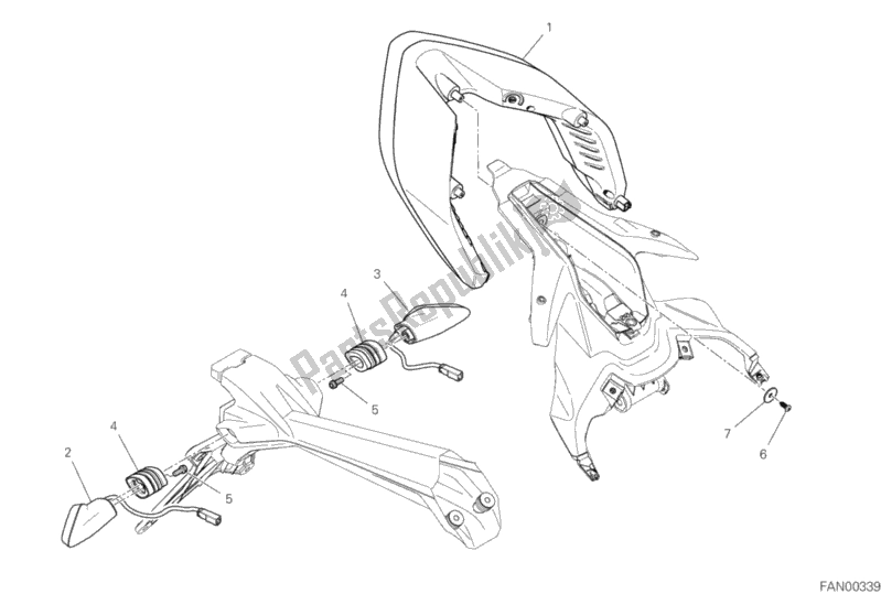 Toutes les pièces pour le Feu Arrière du Ducati Superbike Panigale V4 1100 2018
